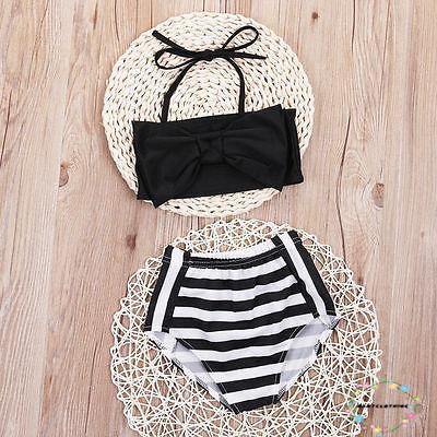 ღWSVღBaby Kids Girls Fashion Striped Cute Beach Swimwear Bikini Bathing Swimsuit Clothes