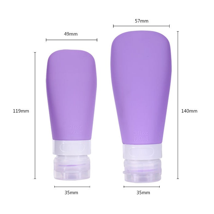 Lọ chiết mỹ phẩm dầu gội Silicon 38ml, 60ml, 90ml