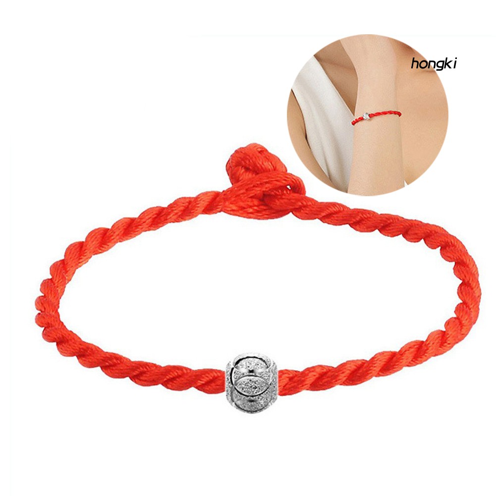 Vòng đeo tay dạng dây bện màu đỏ may mắn dành cho nam và nữ