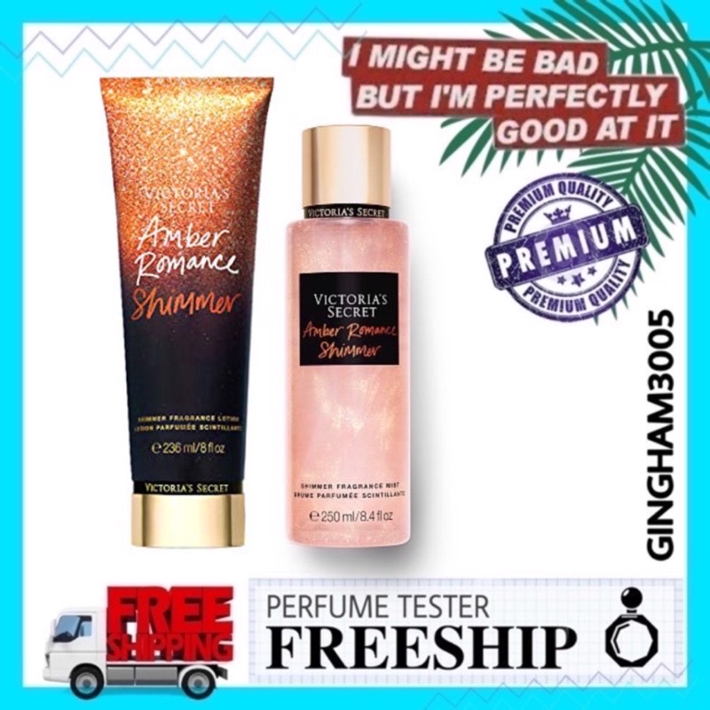 ✦GH✦ Xịt Thơm Body Victoria’s Secret Amber Romance Shimmer New 2019 (30ml/50ml/100ml)✨::..