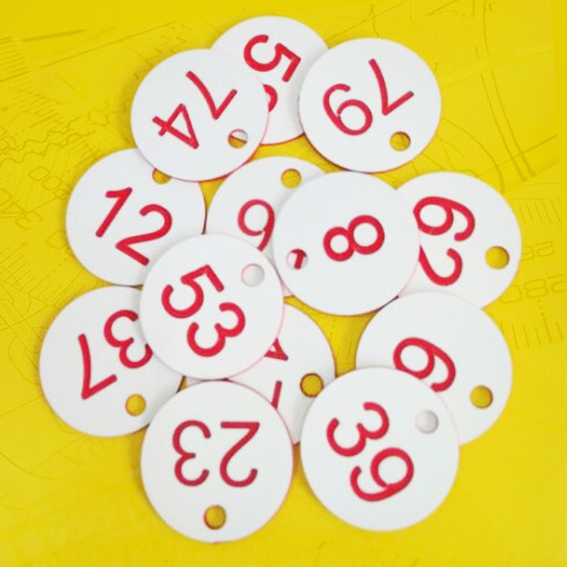Set 1-100 Thẻ Ghi Số Một Mặt Màu Sáng Kèm 100 Thẻ Đánh Dấu Tiện Dụng