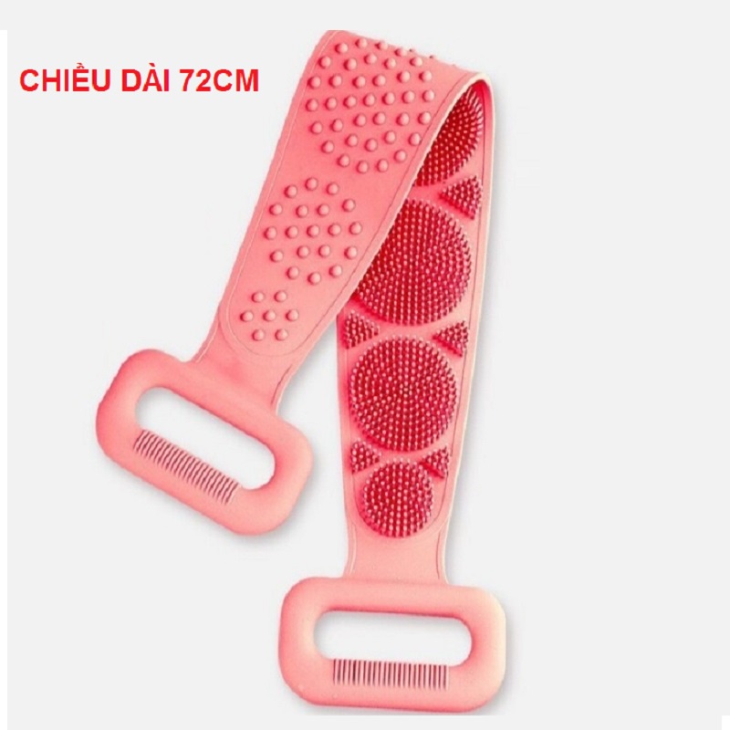 [Loại 1] Dây Cọ Lưng Bằng Silicon Gai 2 Mặt Chức Năng Chà Và Massage Cơ Thể Khi Tắm