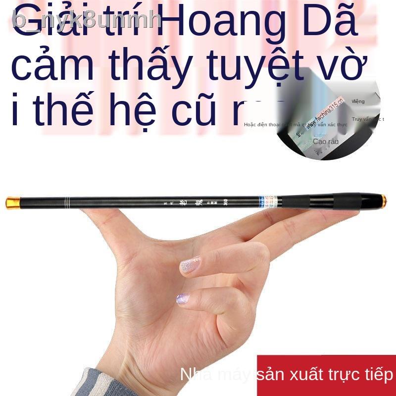 Old ma ngắn đoạn carbon cần câu siêu nhẹ cứng suối mini bỏ túi tay cá chép thiết bị ngoài trời