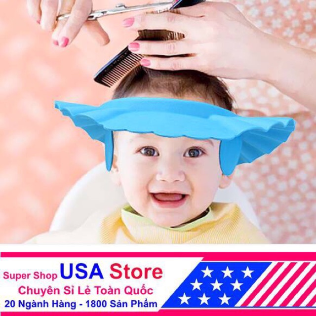 Nón tắm có che tai cho bé