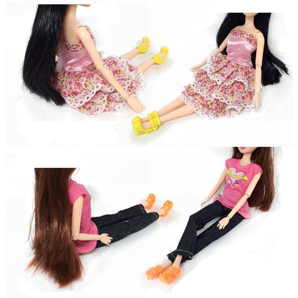 1 Bộ Áo Khoác Và Quần Màu Cầu Vồng Thời Trang Dành Cho Búp Bê