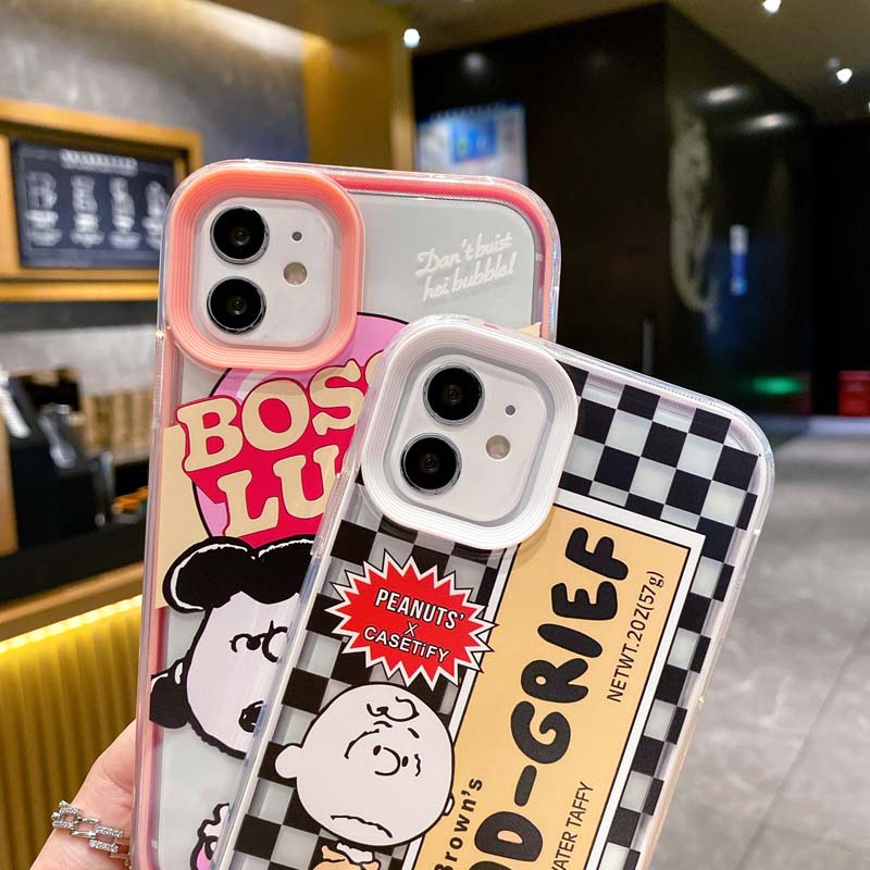 Ốp Điện Thoại Mềm Chống Sốc Hình Snoopy 3 Trong 1 Cho iPhone 13 12 11 Pro Promax 6 6S 7 8 Plus X XR XSMax
