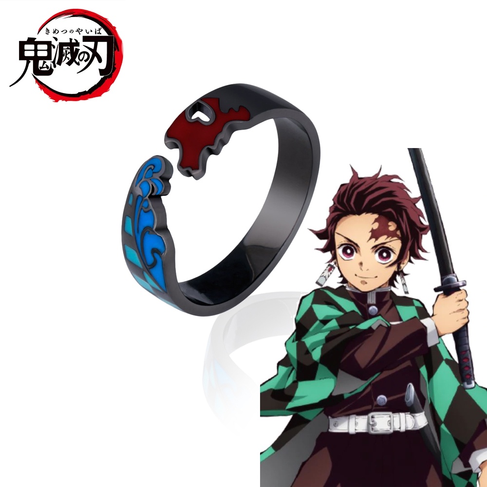 Nhẫn Hở Tùy Chỉnh Hình Nhân Vật Anime Demon Slayer Tomioka Giyuu Dùng Làm Quà Tặng Cho Nam Và Nữ