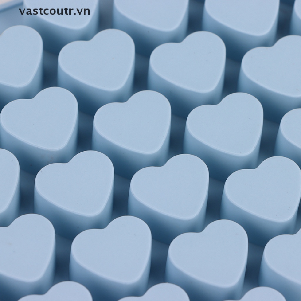 1 Khuôn Silicon Làm Bánh Kẹo Hình Trái Tim 55 Ngăn DIY