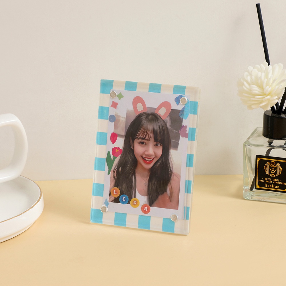 Giá Đỡ Ảnh / Poster Để Bàn Bằng Acrylic 3 Inch Dùng Trang Trí Nhà Cửa
