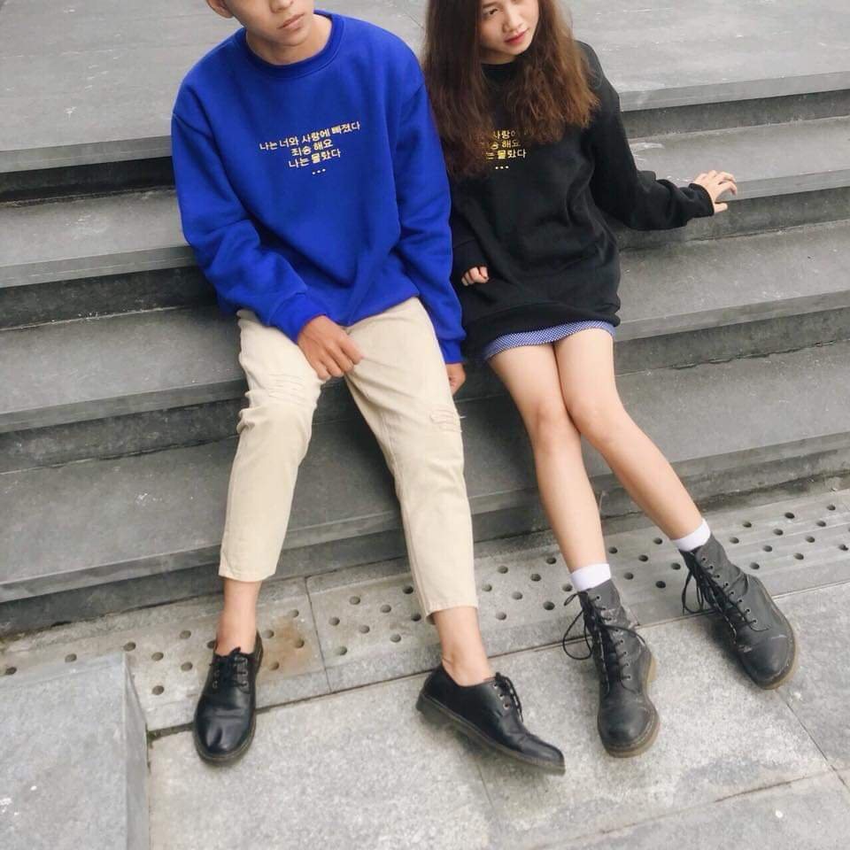 &lt;FREE SHIP&gt; ÁO NỈ SWEATER TAY DÀI DÀY DẶN Y MẪU