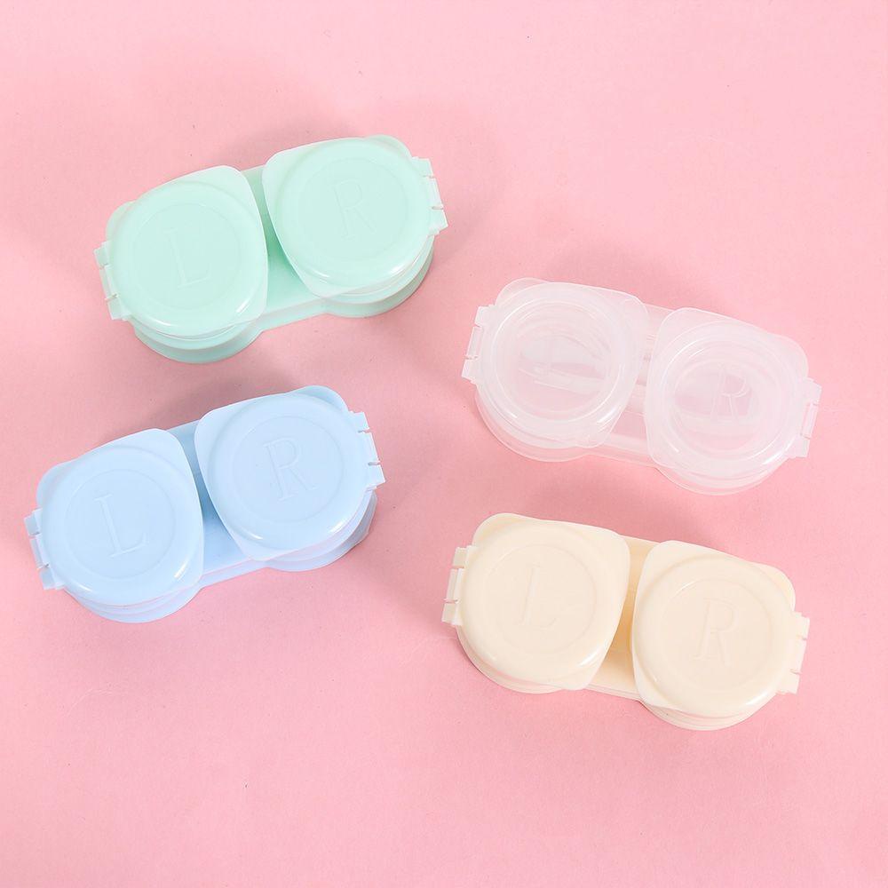 Hộp Đựng Kính Áp Tròng Mini Bằng Nhựa Màu Kẹo Đơn Giản Ốp
