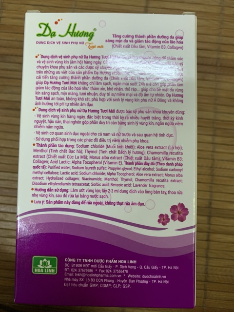 Dung Dịch Vệ Sinh Phụ Nữ Dạ Hương 100ml