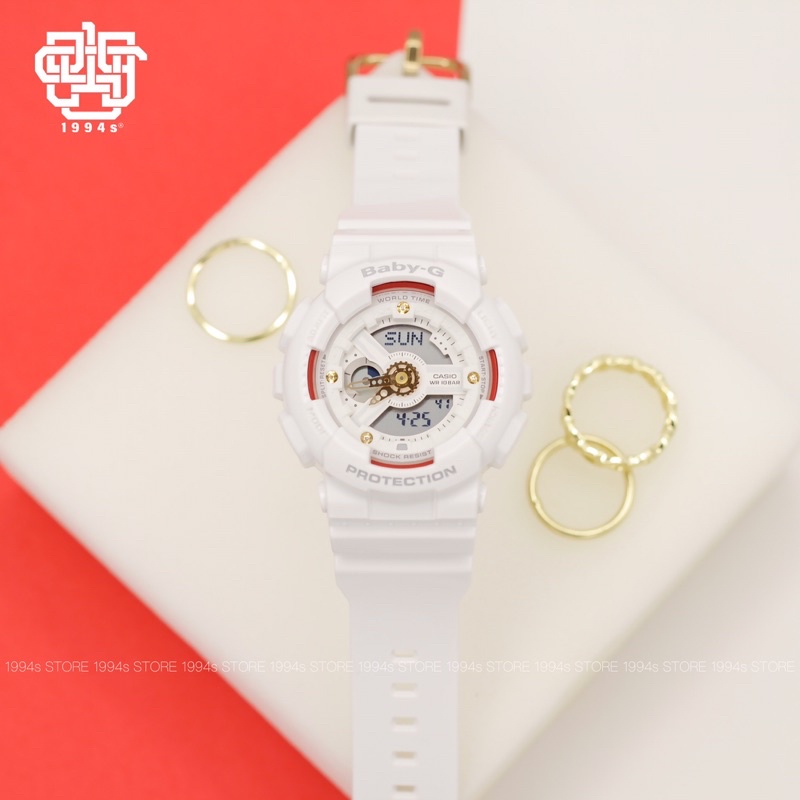 Đồng hồ nữ Casio BABY-G BA-110DDR-7A đính kim cương, chống va đập chính hãng