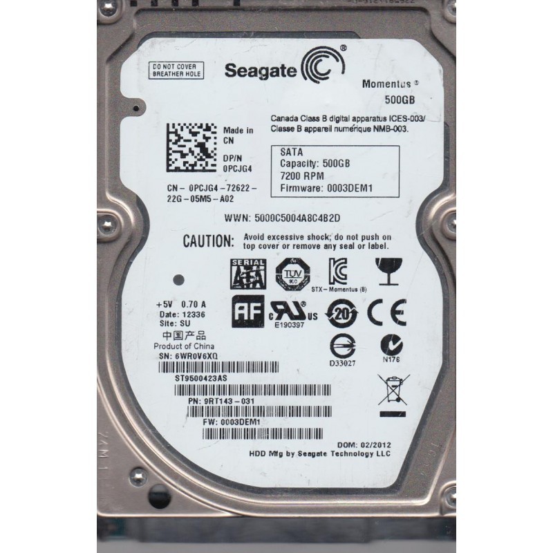 HDD SEGATE 1000GB For LAPTOP