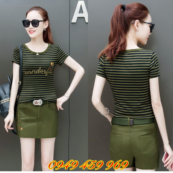 Bộ Quần Áo Sóc Lính Nữ Giả Váy