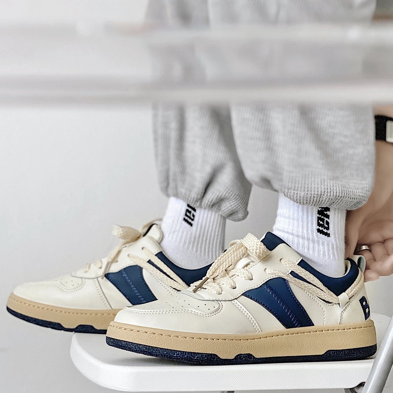 Giày sneaker thể thao da nam cao cấp phong cách trẻ trung năng động, đế cao su non đi cực êm RKC224