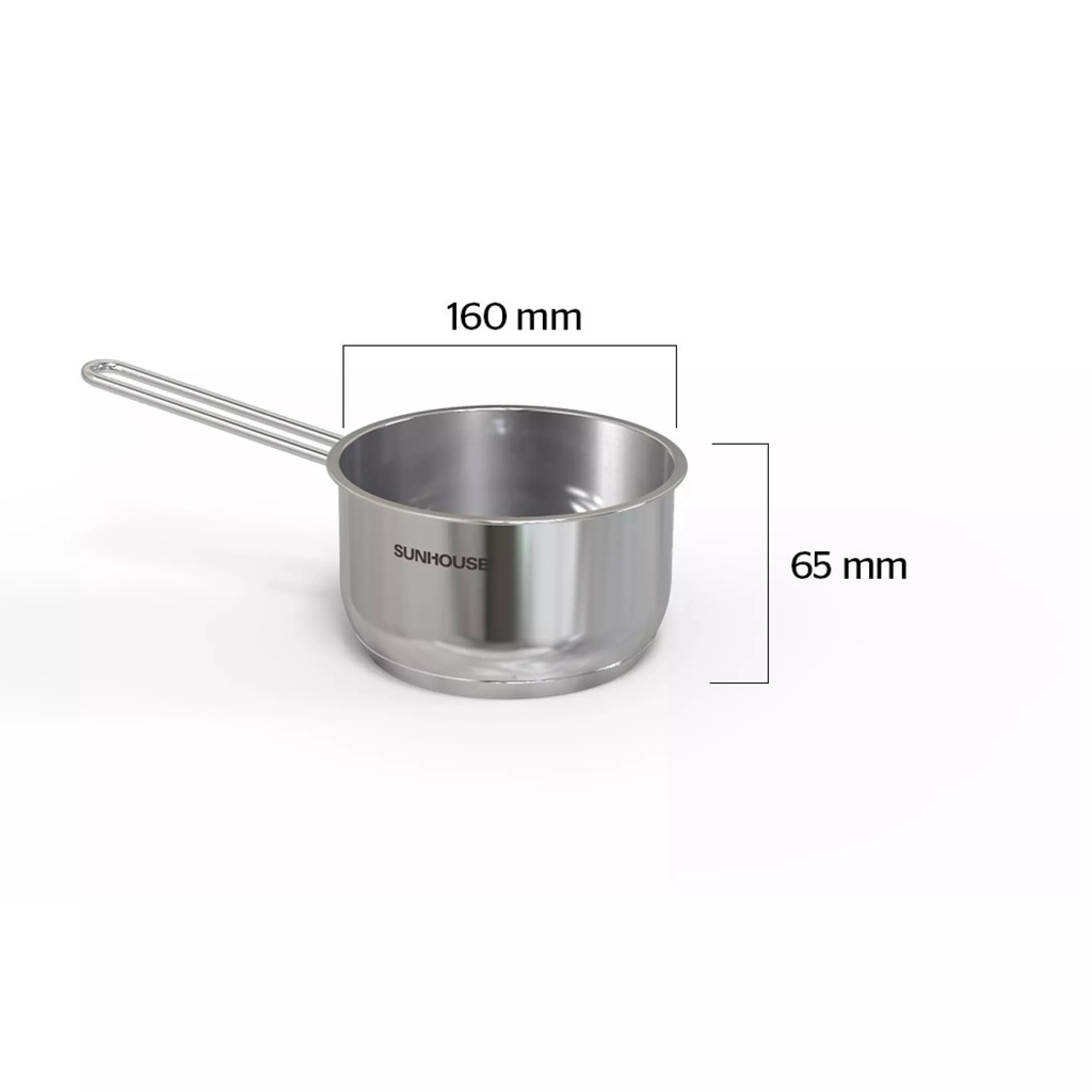 Quánh Quấy Bột Inox Cao Cấp 5 đáy SUNHOUSE 16cm Siêu Dày (dùng được mọi loại bếp) Mới 100%Chính Hãng Bảo Hành Toàn quốc