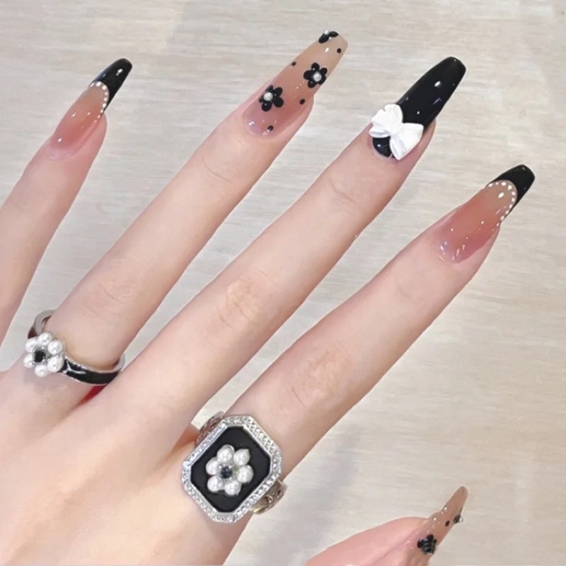 Set 24 móng giả D165, đính đá cao cấp ( Tặng kèm keo, dũa )