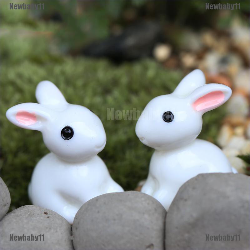 Set 2 Đồ trang trí Thỏ Mini Trang Trí Tiểu Cảnh