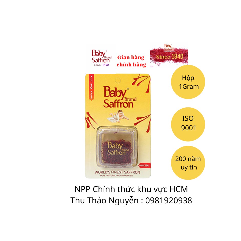 Date 2022 Baby Saffron chính hãng - nhụy hoa nghệ tây Ấn Độ chính hãng