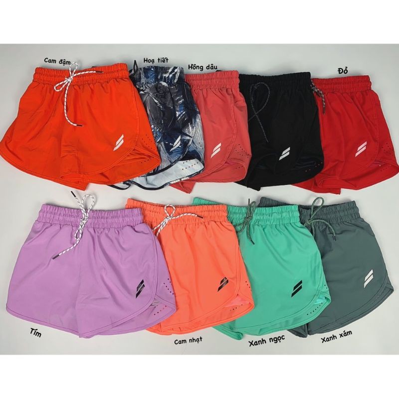 Quần short boxer 2 lớp dye cắt laze (có 3 màu lựa chọn) - Quần tập thể thao gym dance 2020