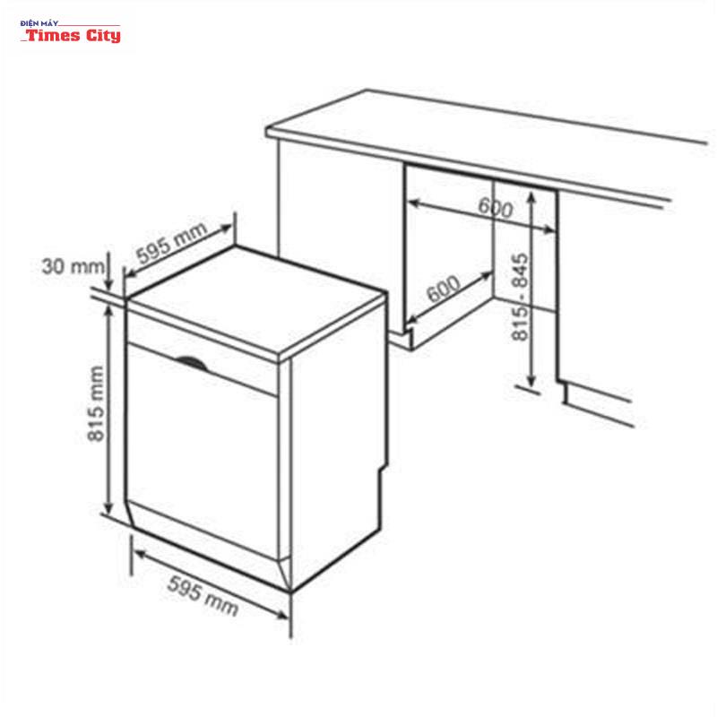 Máy rửa bát Bosch seri 6 SMS6ZCI49E có sấy Zeolith