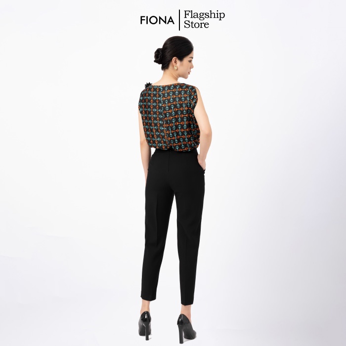 Quần tây nữ dáng Baggy FIONA, Quần Công Sở Nữ kẹp mặt đai trang trí F351323