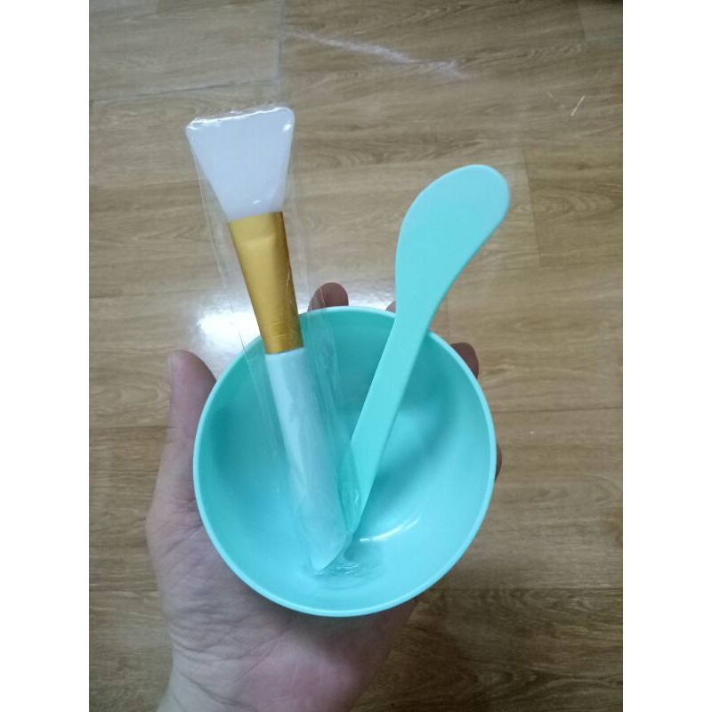 Bộ bát+ thìa+ chổi cước dùng đắp mặt nạ
