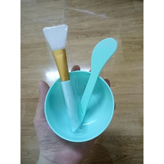 Bộ bát+ thìa+ chổi cước dùng đắp mặt nạ
