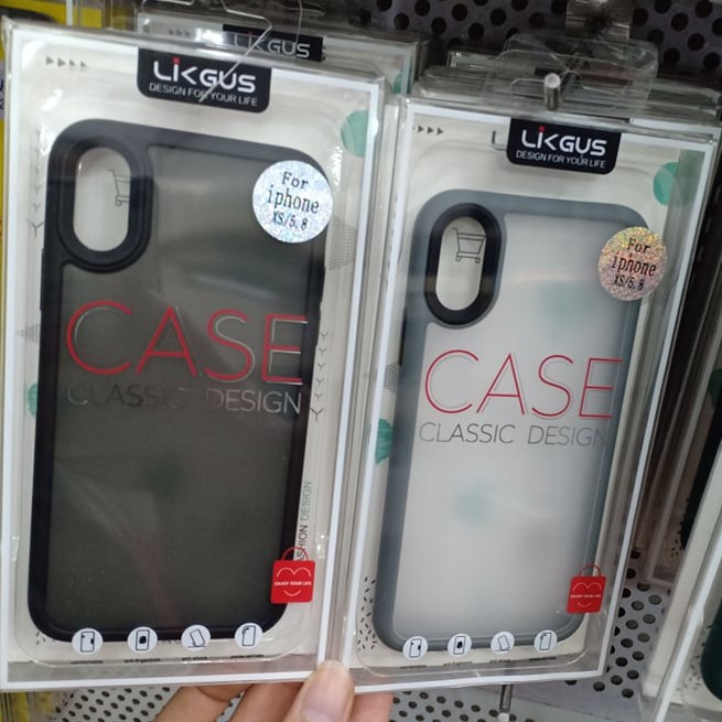 Ốp lưng Likgus Viền màu lưng nhám mờ iPhone X/XS Max