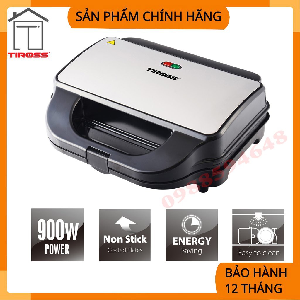 [Mã 11ELSALE hoàn 7% đơn 300K] [Tiross - Việt Nam] Kẹp Nướng Sanwich, Bánh mỳ kẹp, Bánh Waffe Tiross TS9655