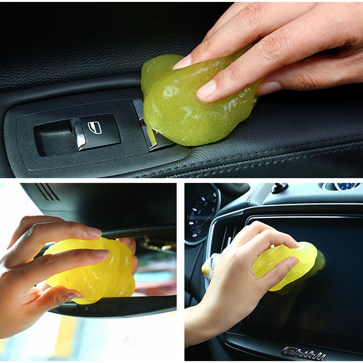 Túi Gel Vệ Sinh nội thất xe hơi, Bàn Phím,gel Lau Bụi Xe Ô Tô Tái Sử Dụng nhiều lần chuẩn hàng Supper Clean