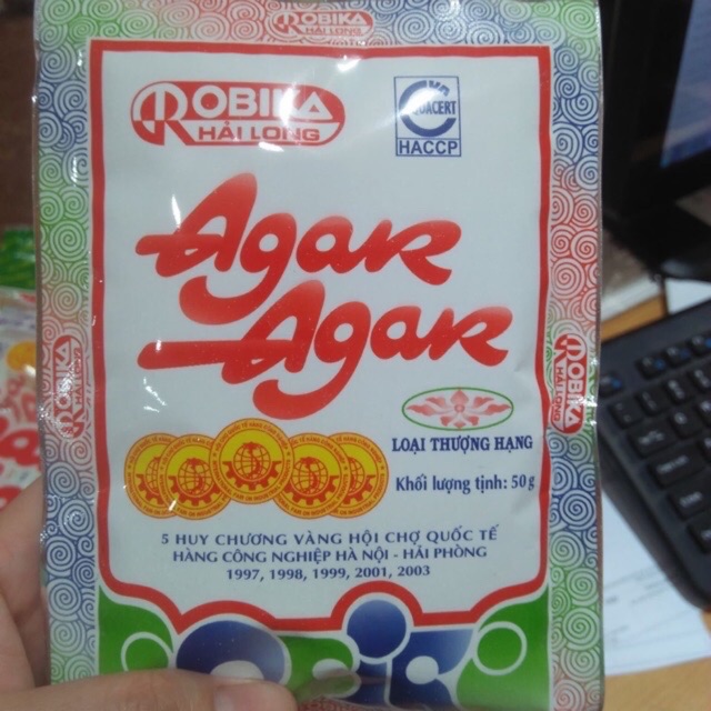 Bột thạch rau câu agar giòn 50gr set 20 gói