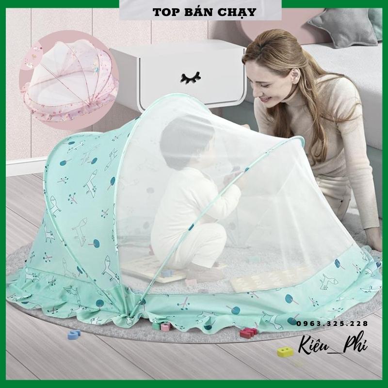 Màn chụp tự bung chống muỗi cho bé - Mùng chụp gấp gọn cho bé thông mình, xếp gọn có mái che ngủ ngon