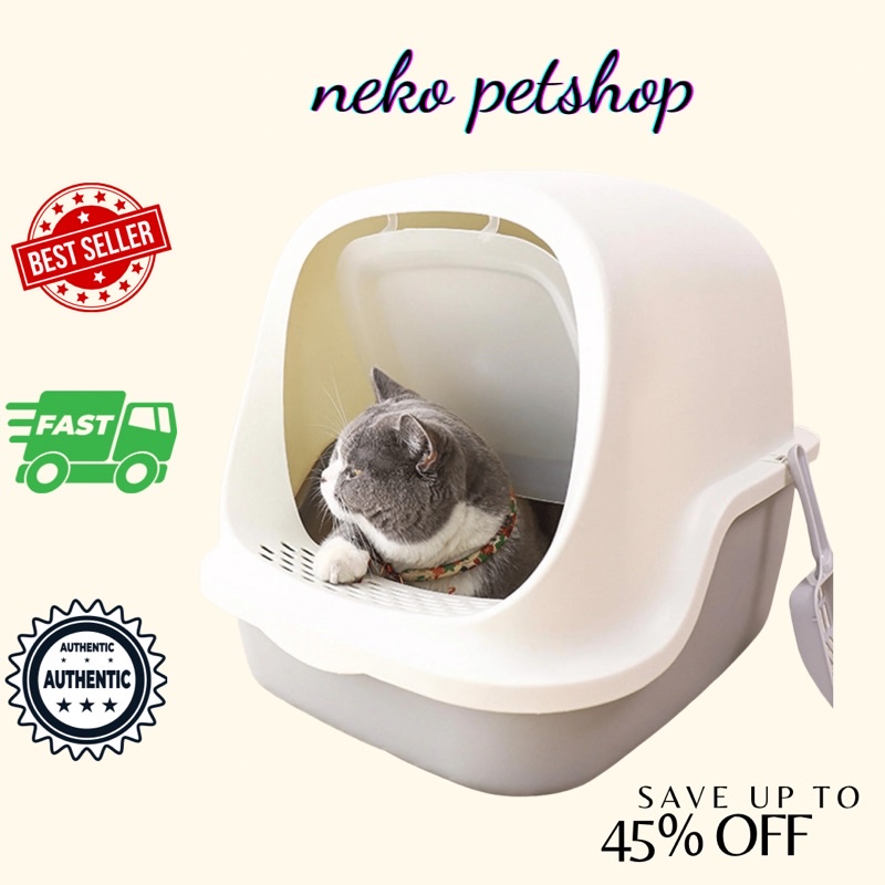 Nhà vệ sinh có nắp cho mèo kitty