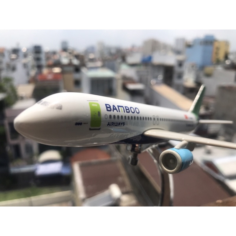 Mô Hình Máy Bay Bamboo Airways 19cm, Máy Bay Kim Loại Airbus Sơn Theo Tiêu Chuẩn Của Các Hãng Hàng Không, Mô Hình Decor