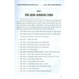 Sách - Lập Trình Windows Form Và Web Form Với C#