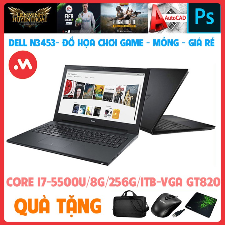 Laptop Dell Inspiron 3543 - i7-5500U, laptop cũ chơi game đồ họa cơ bản - Hàng nhập khẩu USA - Mới 99%