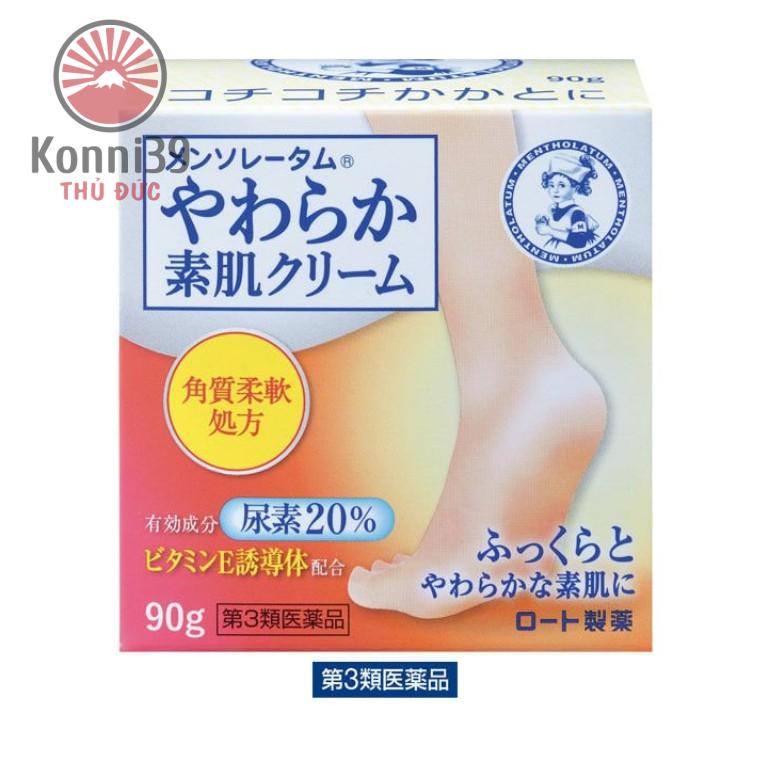 KEM DƯỠNG GIẢM NỨT GÓT CHÂN, ĐẦU GỐI, KHUỶU TAY ROHTO (LỌ 90G) - HÀNG NỘI ĐỊA NHẬT