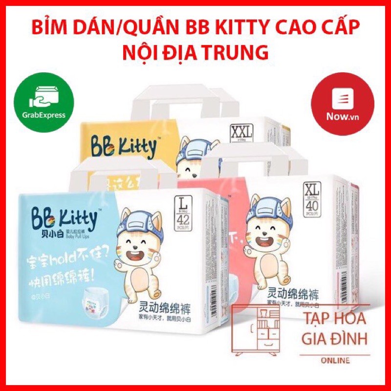 Tã dán/quần BB KITTY nội địa Trung S56/M48/L42/XL40/XXL36