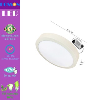 ĐÈN LED ỐP TRẦN TRÒN POSSON LP-RO12-12G