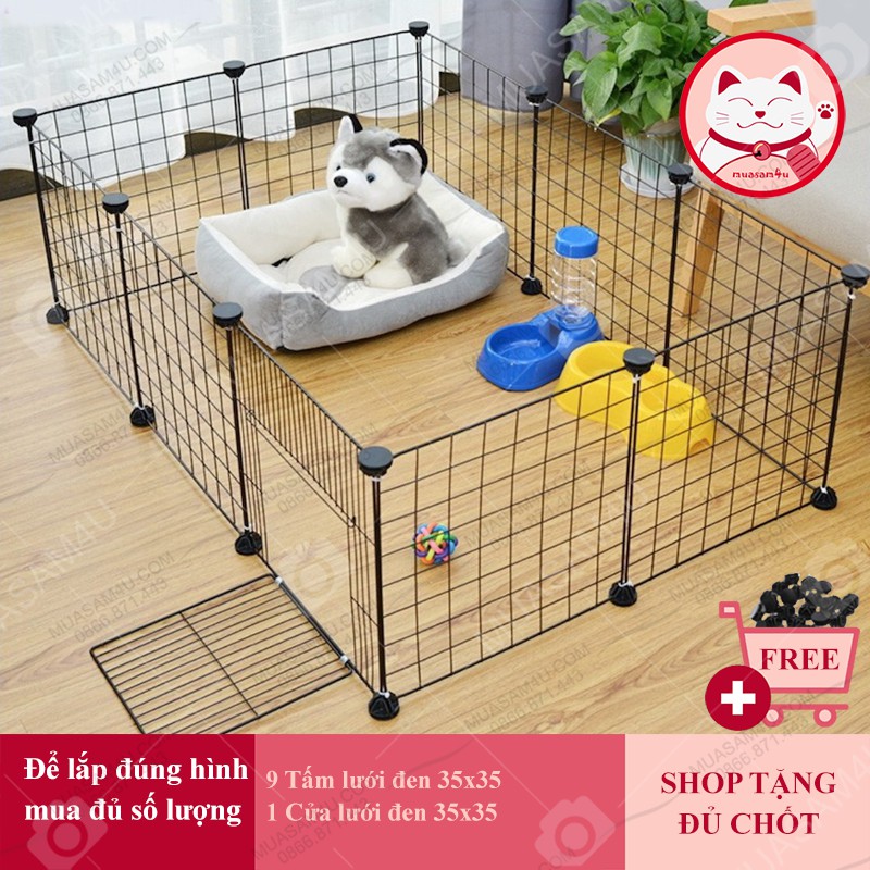 Quây chuồng chó, mèo ⚡𝐅𝐑𝐄𝐄𝐒𝐇𝐈𝐏⚡ tấm nhựa trong, lưới sắt, thép nhiều màu