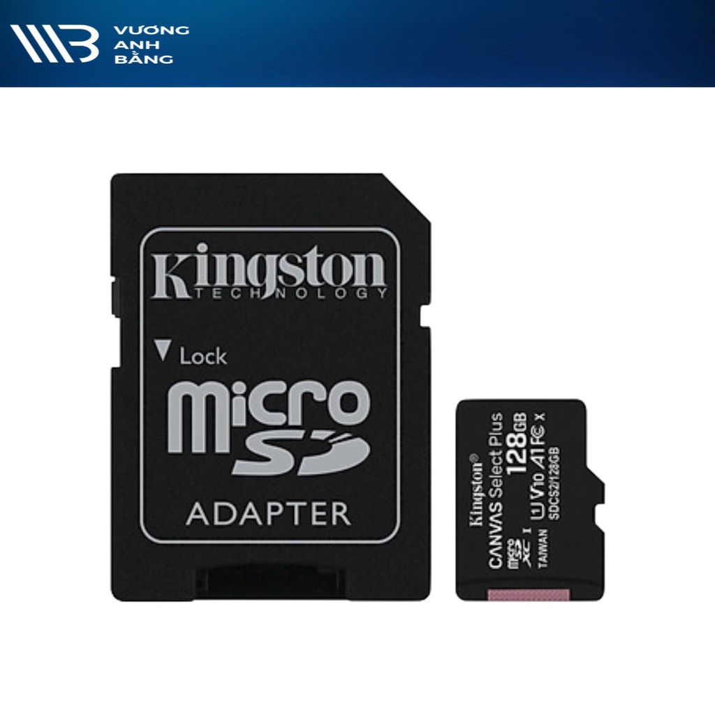 Thẻ nhớ MicroSD 32G 64G 128G KINGSTON 100R Box Class10 U1 100MB/s - Hàng Chính Hãng