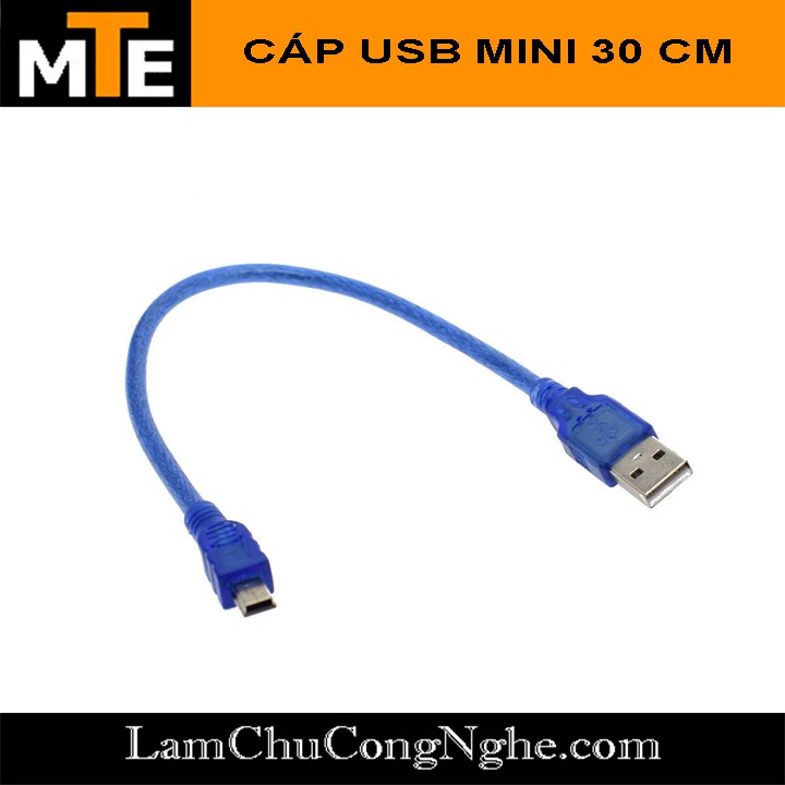 
                        Dây cáp USB type A sang USB mini dài 30 cm
                    