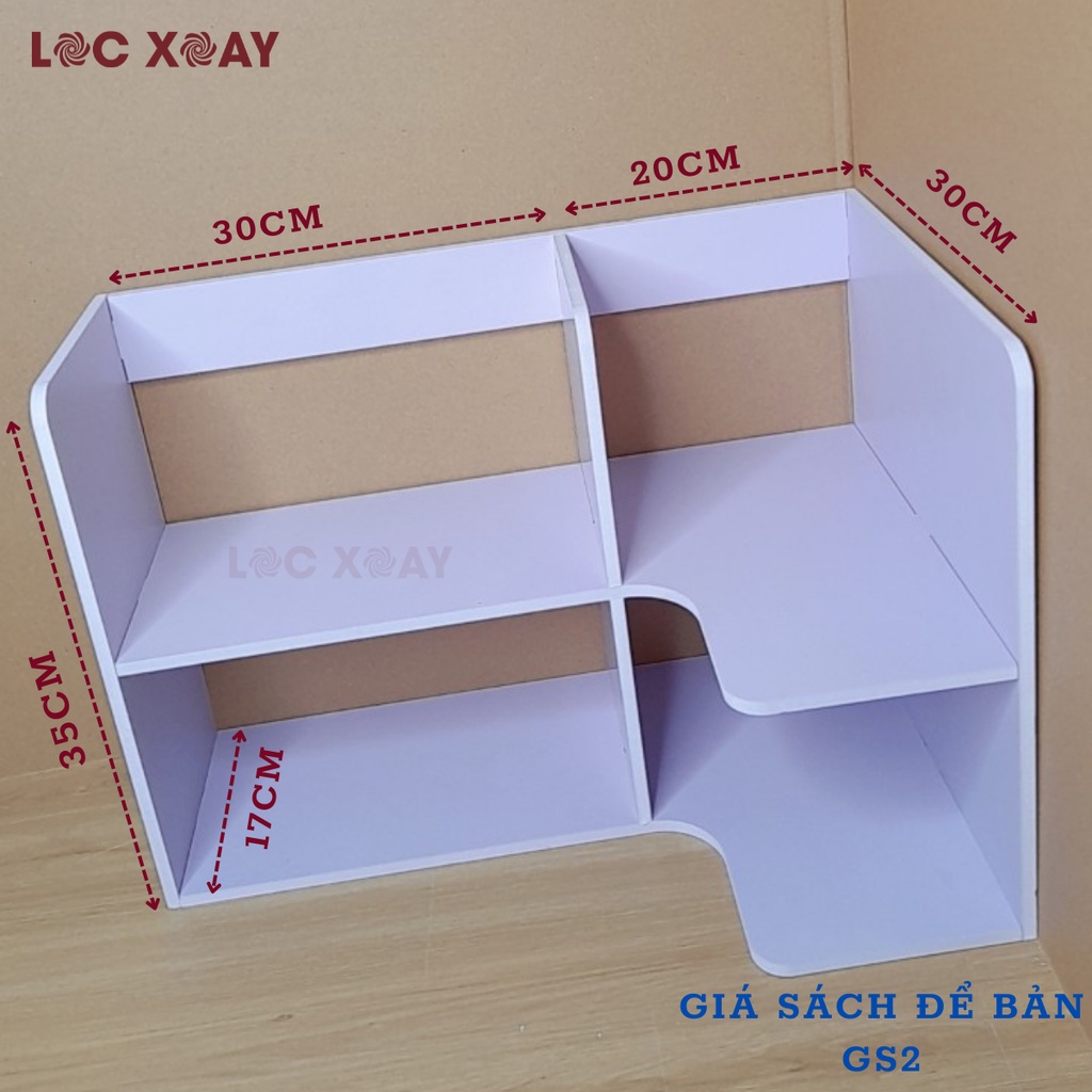 Kệ Sách Để Bàn Đa Năng Chất Liệu Gỗ Nhựa Pitech Cao Cấp Chống Nước Tuyệt Đối, Không Cong Vênh_Lốc Xoáy