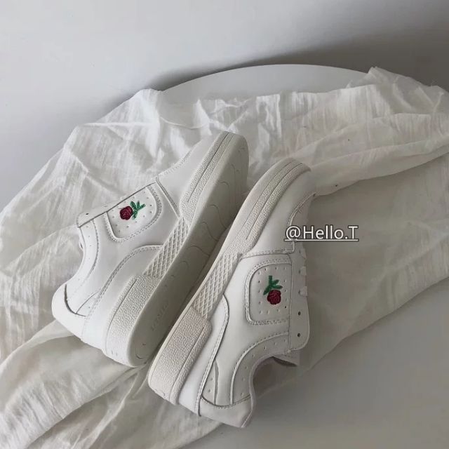 (ORDER) GIÀY THÊU HOA HỒNG ULZZANG