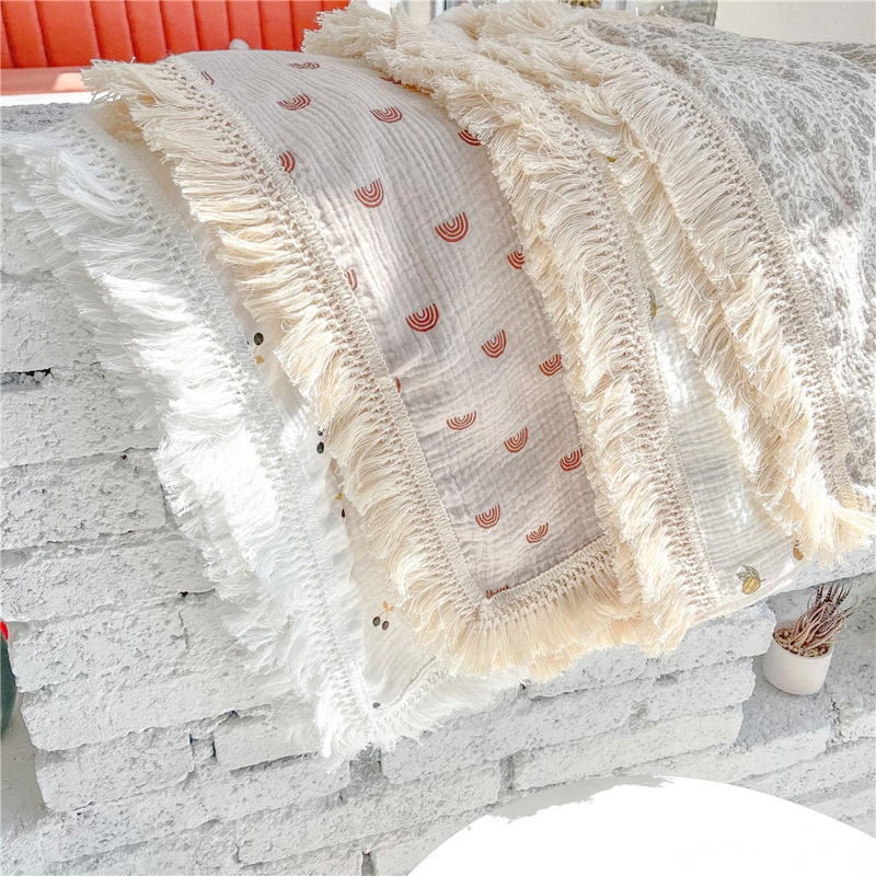 Chăn Quấn Em Bé Bằng Cotton Mềm Mại Phối Tua Rua Phong Cách Hồi Giáo Dùng Làm Đạo Cụ Chụp Ảnh