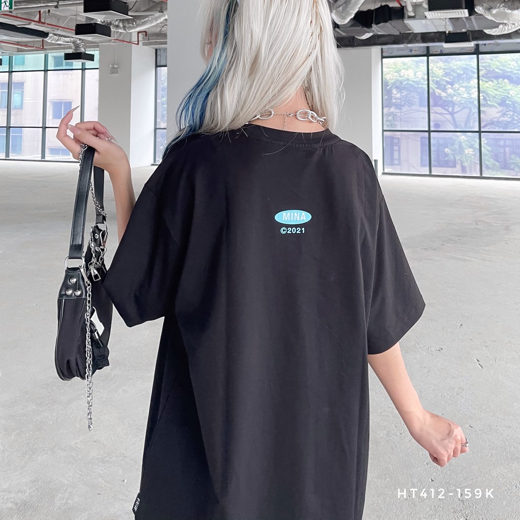 [Mã SKAMA06 giảm 8% tối đa 50K đơn 250K] (ẢNH THẬT) Áo thun/phông cộc tay unisex Mina studio HT412 chất liệu cotton thấ | BigBuy360 - bigbuy360.vn