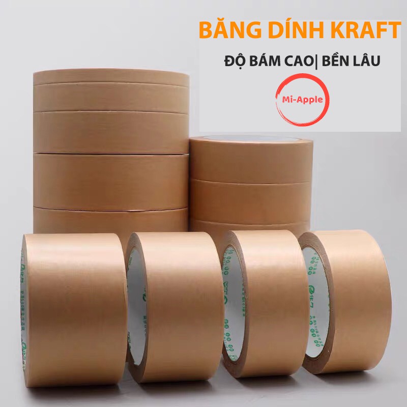 [GIAO HÀNG HỎA TỐC] Băng dính Kraft – Băng dính giấy da bò –Dùng vá thùng carton khổ 5cm x 50m