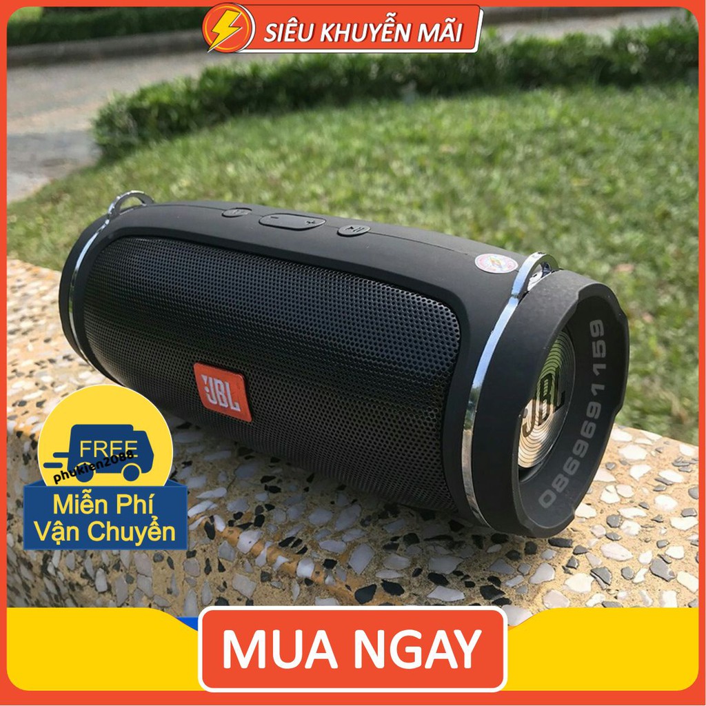 Loa Bluetooth JBL Charge 4+ Mini bass tốt khoẻ - có dây đeo